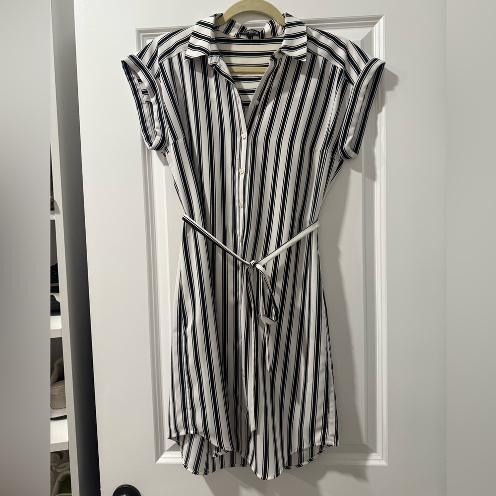 Striped Black and White Dress